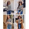 image:imageEkouaer Womens Long Sleeve Shirts 3 Pack Crew Neck Thermal Tops Loose Fit Undershirt Base Layer Trendy Clothes XSXXL3pcs Black  Beige  Grey