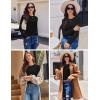 image:imageEkouaer Womens Long Sleeve Shirts 3 Pack Crew Neck Thermal Tops Loose Fit Undershirt Base Layer Trendy Clothes XSXXL3pcs Black  Brown  Beige