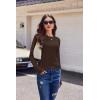 image:imageEkouaer Womens Long Sleeve Shirts 3 Pack Crew Neck Thermal Tops Loose Fit Undershirt Base Layer Trendy Clothes XSXXL3pcs Black  Brown  White