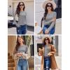 image:imageEkouaer Womens Long Sleeve Shirts 3 Pack Crew Neck Thermal Tops Loose Fit Undershirt Base Layer Trendy Clothes XSXXL3pcs Black  Light Gray  White