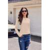 image:imageEkouaer Womens Long Sleeve Shirts 3 Pack Crew Neck Thermal Tops Loose Fit Undershirt Base Layer Trendy Clothes XSXXL3pcs Black  Nude  White