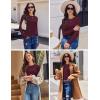 image:imageEkouaer Womens Long Sleeve Shirts 3 Pack Crew Neck Thermal Tops Loose Fit Undershirt Base Layer Trendy Clothes XSXXL3pcs Black  Wine Red  Light Green