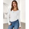 image:imageEkouaer Womens Long Sleeve Shirts 3 Packs Scoop Neck Ribbed Tops Fitted Thermal Undershirt Soft Layering Tees XSXXLBlackWhiteBrown