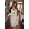 image:imageEkouaer Womens Nightgown Short Sleeve Night Dress Printed Sleepwear Soft Sleep Shirt S3XLBblackwake Me Up Later