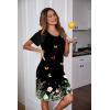 image:imageEkouaer Womens Nightgown Short Sleeve Night Dress Printed Sleepwear Soft Sleep Shirt S3XLBlack Butterfly Floral Print