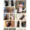 image:imageEkouaer Womens Nightgown Short Sleeve Night Dress Printed Sleepwear Soft Sleep Shirt S3XLBlack Sleep