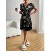 image:imageEkouaer Womens Nightgown Short Sleeve Night Dress Printed Sleepwear Soft Sleep Shirt S3XLBlack Star