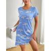 image:imageEkouaer Womens Nightgown Short Sleeve Night Dress Printed Sleepwear Soft Sleep Shirt S3XLBlue Moon