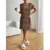 image:imageEkouaer Womens Nightgown Short Sleeve Night Dress Printed Sleepwear Soft Sleep Shirt S3XLLeopard Print