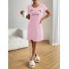 image:imageEkouaer Womens Nightgown Short Sleeve Night Dress Printed Sleepwear Soft Sleep Shirt S3XLPink Cat