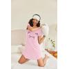 image:imageEkouaer Womens Nightgown Short Sleeve Night Dress Printed Sleepwear Soft Sleep Shirt S3XLPink Cat
