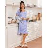 image:imageEkouaer Womens Nightgown Short Sleeve Night Dress Printed Sleepwear Soft Sleep Shirt S3XLPurple Point