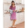 image:imageEkouaer Womens Nightgown Short Sleeve Night Dress Printed Sleepwear Soft Sleep Shirt S3XLPurple Vine