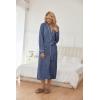 image:imageEkouaer Womens Robe Long Bathrobe Lightweight Soft Knit Kimono Robes Ladies Casual Sleepwear S3XLNavy Blue