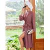 image:imageEkouaer Womens Robe Long Bathrobe Lightweight Soft Knit Kimono Robes Ladies Casual Sleepwear S3XLRed