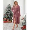 image:imageEkouaer Womens Robe Long Bathrobe Lightweight Soft Knit Kimono Robes Ladies Casual Sleepwear S3XLRed