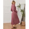 image:imageEkouaer Womens Robe Long Bathrobe Lightweight Soft Knit Kimono Robes Ladies Casual Sleepwear S3XLRed