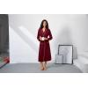image:imageEkouaer Womens Robe Long Bathrobe Lightweight Soft Knit Kimono Robes Ladies Casual Sleepwear S3XLWine Red