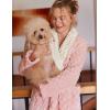 image:imageEkouaer Womens Robe Long Plush Soft Bathrobe Jacquard Color Block Robes Shawl Collar Sleepwear with Pockets SXXLC Pink