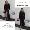 image:imageEkouaer Womens Robes Lightweight Soft Knit Bathrobe Full Length Sleepwear with Pockets Ladies Loungewear S3XLBlack