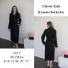 image:imageEkouaer Womens Robes Lightweight Soft Knit Bathrobe Full Length Sleepwear with Pockets Ladies Loungewear S3XLBlack