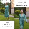 image:imageEkouaer Womens Robes Lightweight Soft Knit Bathrobe Full Length Sleepwear with Pockets Ladies Loungewear S3XLCeladon Green