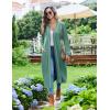image:imageEkouaer Womens Robes Lightweight Soft Knit Bathrobe Full Length Sleepwear with Pockets Ladies Loungewear S3XLCeladon Green