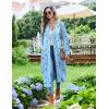 image:imageEkouaer Womens Robes Lightweight Soft Knit Bathrobe Full Length Sleepwear with Pockets Ladies Loungewear S3XLLight Blue Stars
