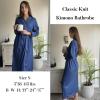 image:imageEkouaer Womens Robes Lightweight Soft Knit Bathrobe Full Length Sleepwear with Pockets Ladies Loungewear S3XLNavy Blue Polka Dots