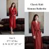 image:imageEkouaer Womens Robes Lightweight Soft Knit Bathrobe Full Length Sleepwear with Pockets Ladies Loungewear S3XLWine Red
