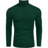 image:imageEkouaer Mens Turtleneck Shirts Ribbed Lightweight Sweater Long Sleeve Casual Pullover Thermal Undershirts SXXLGreen