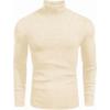 image:imageEkouaer Mens Turtleneck Shirts Ribbed Lightweight Sweater Long Sleeve Casual Pullover Thermal Undershirts SXXLLight Beige