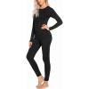 image:imageEkouaer Thermal Underwear for Women Long Johns Sets Base Layer Lightweight 2 Pieces Pajams SetBlack