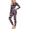 image:imageEkouaer Thermal Underwear for Women Long Johns Sets Base Layer Lightweight 2 Pieces Pajams SetBlack Deer