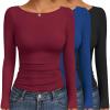 3pcs Black / Dark Red / Blue