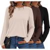 3pcs Black / Brown / Beige