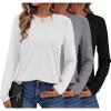 3pcs Black / Light Gray / White
