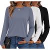 3pcs Black / White / Gray Blue