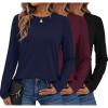 3pcs Black / Wine Red / Navy Blue