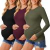3pcs Black / Burgundy Red / Army Green
