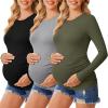 3pcs Black / Grey / Army Green