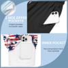 image:imageEkouaer 2 Pack Mens Swim Trunks 5 with Compression Liner 2 in 1 Board Shorts Quick Dry Bathing Suit Swimwear Zipper PocketAmerican FlagBlack American Flag