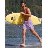 image:imageEkouaer 2 Pack Mens Swim Trunks 5 with Compression Liner 2 in 1 Board Shorts Quick Dry Bathing Suit Swimwear Zipper PocketAnchor CoralTortoise Pink