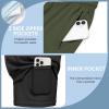 image:imageEkouaer 2 Pack Mens Swim Trunks 5 with Compression Liner 2 in 1 Board Shorts Quick Dry Bathing Suit Swimwear Zipper PocketBlackArmy Green