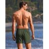 image:imageEkouaer 2 Pack Mens Swim Trunks 5 with Compression Liner 2 in 1 Board Shorts Quick Dry Bathing Suit Swimwear Zipper PocketBlackArmy Green