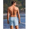 image:imageEkouaer 2 Pack Mens Swim Trunks 5 with Compression Liner 2 in 1 Board Shorts Quick Dry Bathing Suit Swimwear Zipper PocketBlackLight Blue