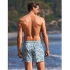 image:imageEkouaer 2 Pack Mens Swim Trunks 5 with Compression Liner 2 in 1 Board Shorts Quick Dry Bathing Suit Swimwear Zipper PocketBlackPlant Leaves