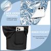 image:imageEkouaer 2 Pack Mens Swim Trunks 5 with Compression Liner 2 in 1 Board Shorts Quick Dry Bathing Suit Swimwear Zipper PocketBlackPlant Leaves