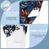 image:imageEkouaer 2 Pack Mens Swim Trunks 5 with Compression Liner 2 in 1 Board Shorts Quick Dry Bathing Suit Swimwear Zipper PocketHawaii Floral NavyTropical Leaves Orange