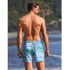image:imageEkouaer 2 Pack Mens Swim Trunks 5 with Compression Liner 2 in 1 Board Shorts Quick Dry Bathing Suit Swimwear Zipper PocketPinapple Palm PinkFlamingo Blue